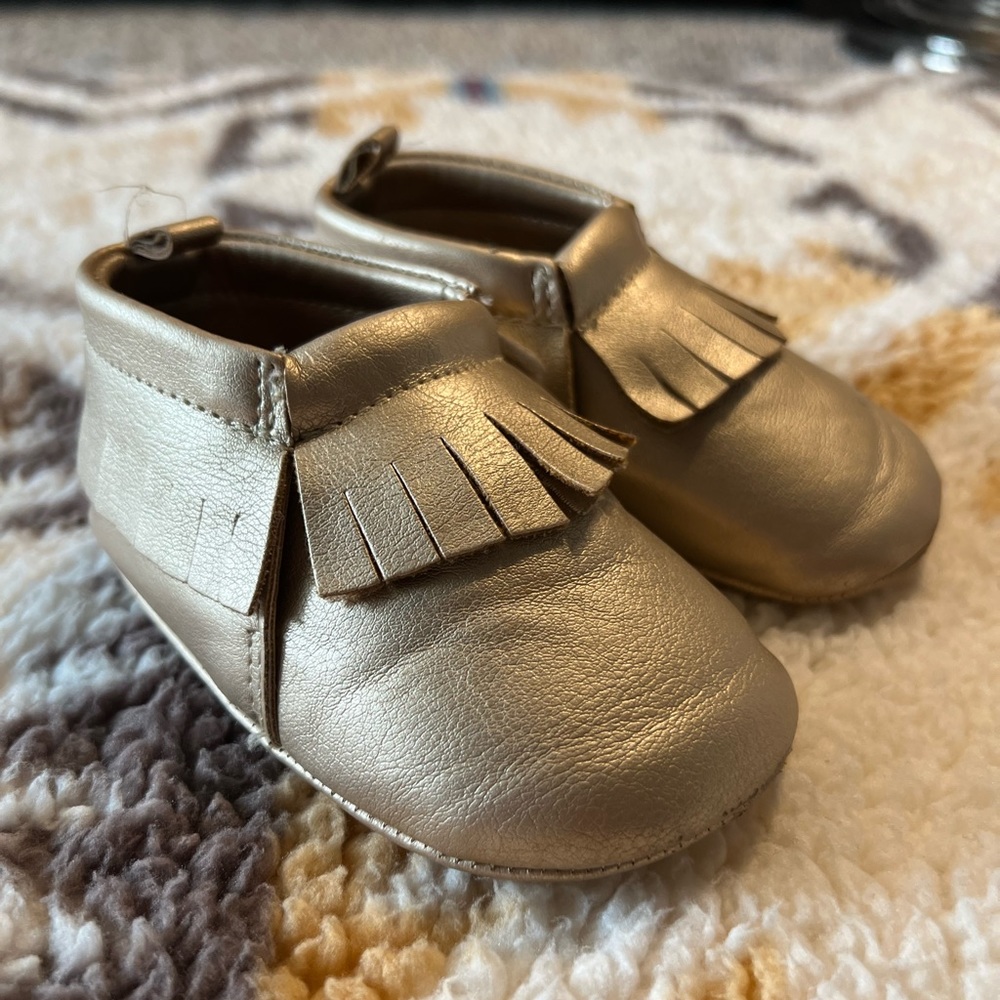 Cat & Jack Gold Baby Moccasins
